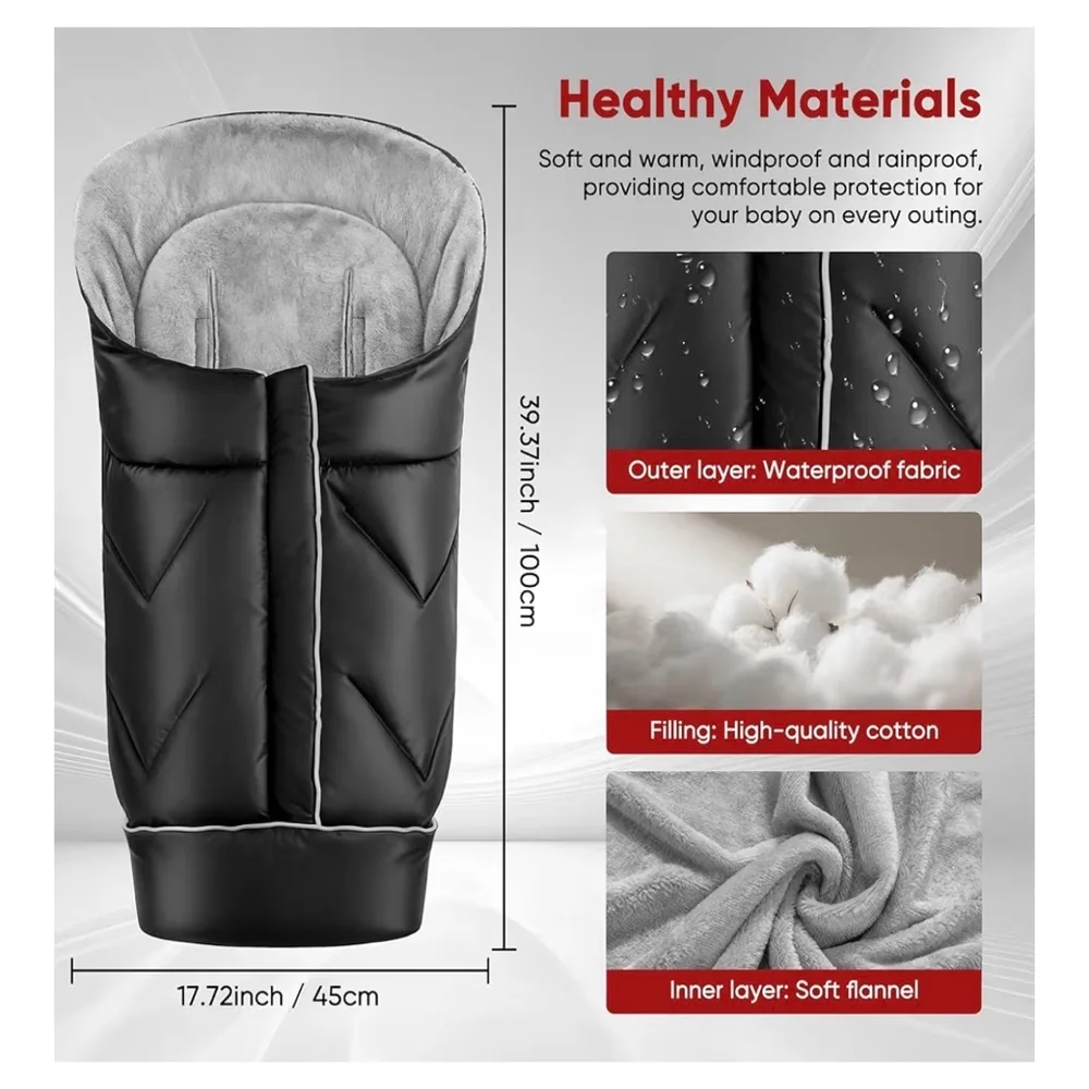 NEW Universal Stroller Blanket & Stroller Footmuff Water-Repellent Bunting Bag